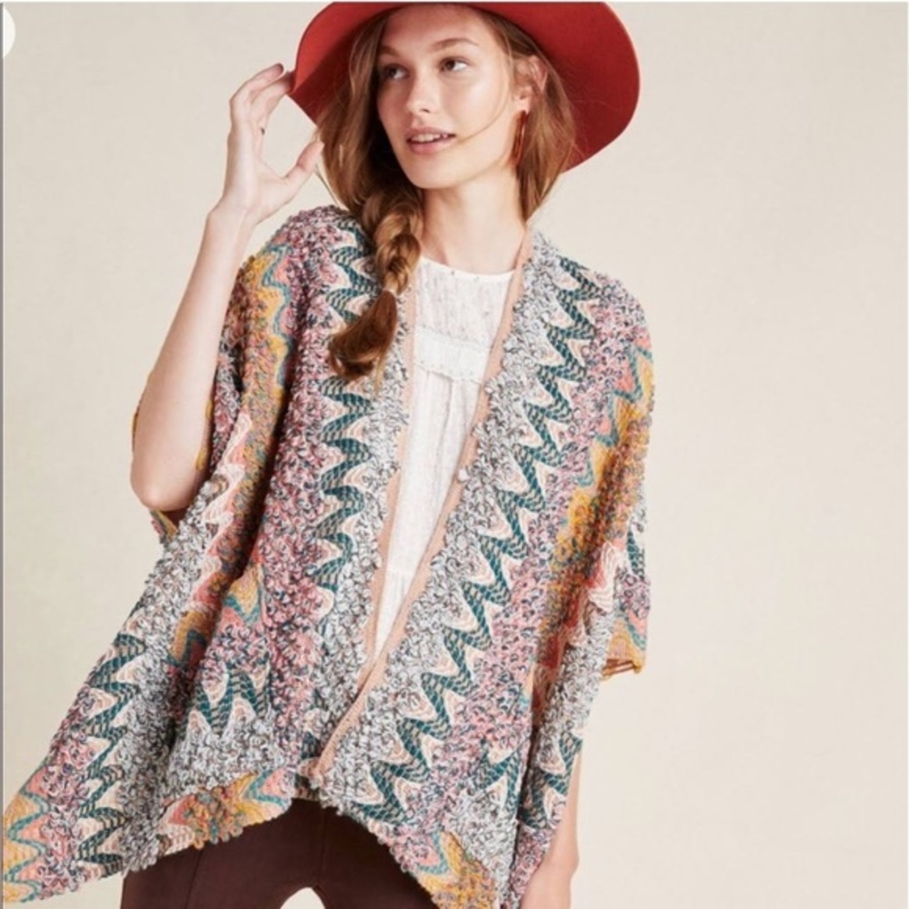Anthropologie Akemi + Kin Alva sweater kimono shawl OS NWT